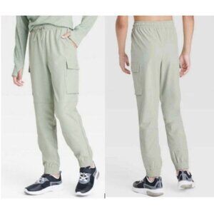 All in Motion Boys' Lined Cargo Pants Light Green Sz XL (14)